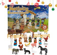 Nativity Advent Calendar 2024, 24 Fun Dolls: Shepherds, Sheep, Pigs, Chickens and Other Farm Decorations, Nativity Scene Set, Christmas Parties Present for Kids, Toy Advent Calendar 2024.