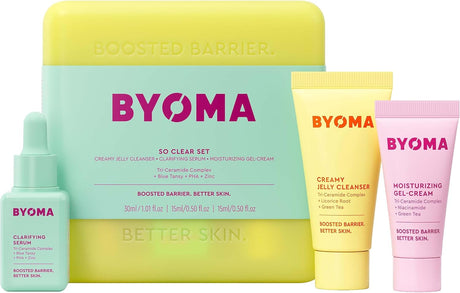 BYOMA Hydrating Starter Kit - Mini Cleanser 30ml, Mini Light Cream 15ml + Mini Hydrating Serum 15ml.