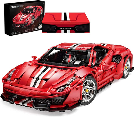 CaDA Master C61043W 488 Bricks Super Car, 3236pcs Technik RC Car 1/8 Model Sports car kit, MOC Building Blocks for Adults and Teens.