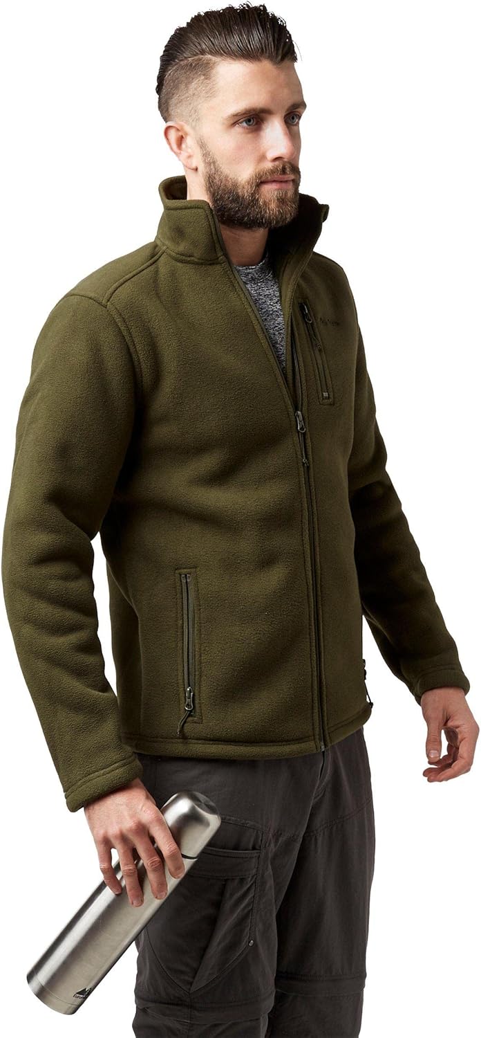 Peter Storm Men's Borg Fleece with Full Zip, High Neck & 3 Pockets, Warm, Soft & Comfortable Midlayer Jacket, Ideal for Walking, Hiking & Outdoor Recreation.