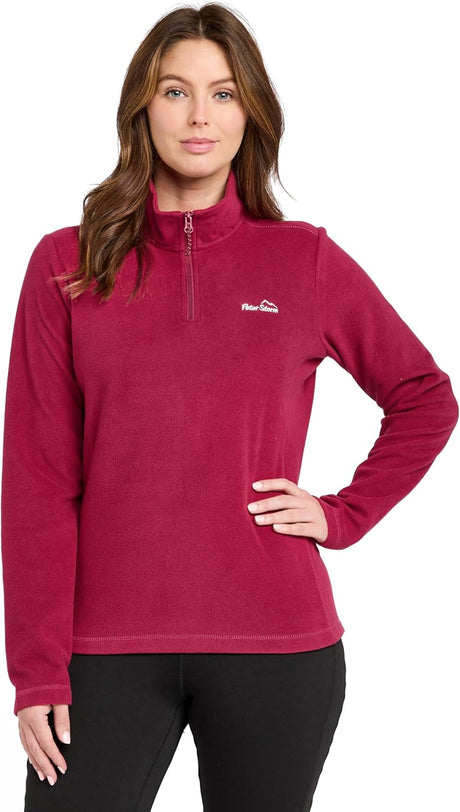 Peter Storm Women’s Beech Half Zip Fleece, Women's Midweight Fleece Midlayer, Women's Hiking & Outdoor Recreation Clothing (UK, Numeric, 14, Regular, Regular, Pink).