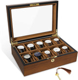 Uten Watch Boxes 6 Slots, Watch Display Storage Box PU Jewelry Collection Case Organiser Holder.