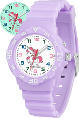 SOCICO Kids Watch with Light for Boys Girls Unicorn Dinosaur Watch 30M Waterproof Watch Easy to Read for 4-12 Years Old Brithday Gift Children's Day Christmas Day.