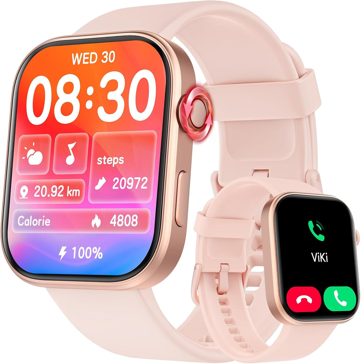 Tensky Smart Watch for Women - 1.99" AMOLED Smartwatch with Bluetooth Call & AI Voice, 24/7 Health Monitoring, Fitness Watch with 100 Sport Modes, 3ATM Waterproof, 12-Day Battery Life for iOS&Android.