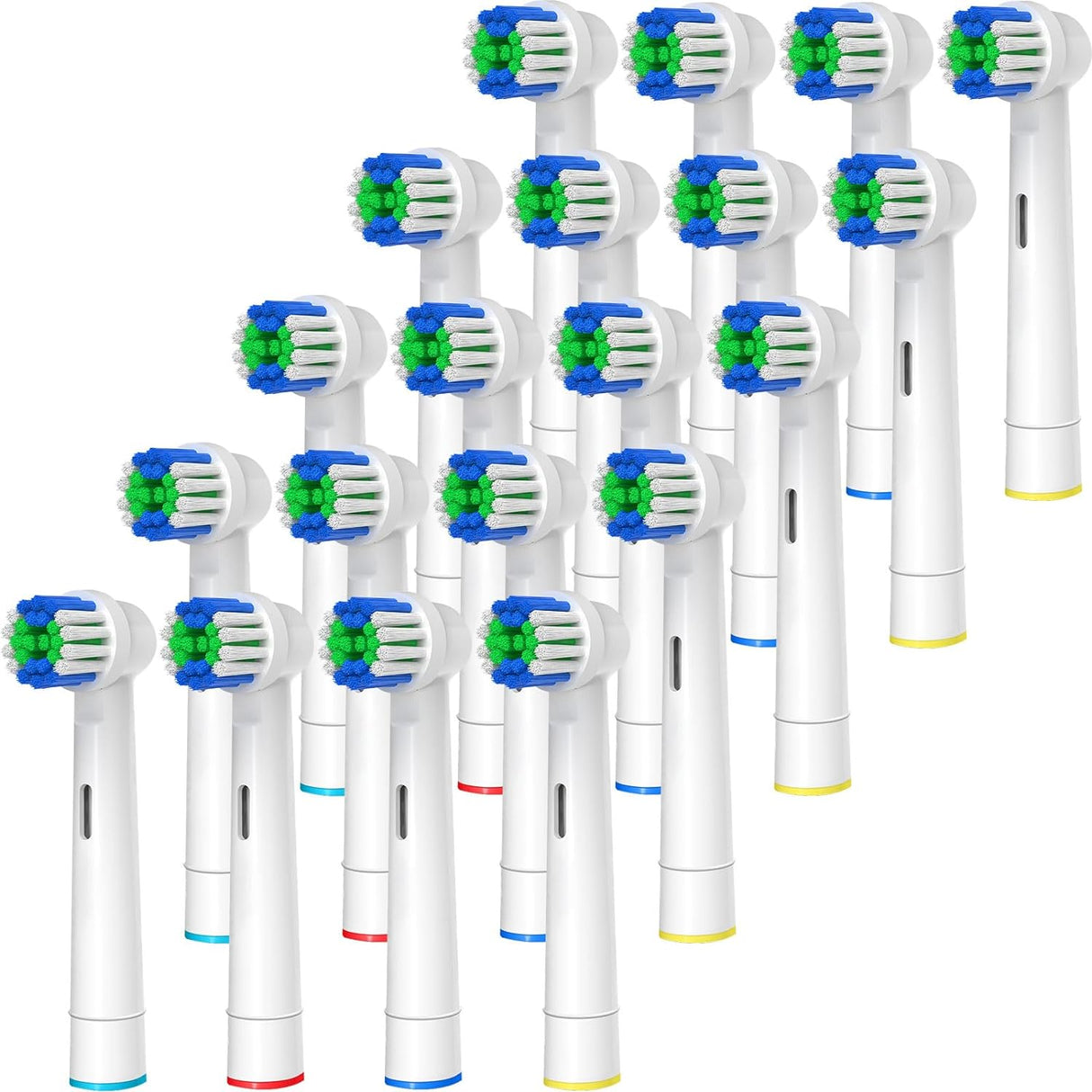 genkent Replacement Toothbrush Heads Compatible with Oral B Braun, 20 Pcs Professional Electric Brush Heads for Oral B Replacement Heads Refill Pro 500/1000/1500/3000/3757/5000/7000/7500/8000.