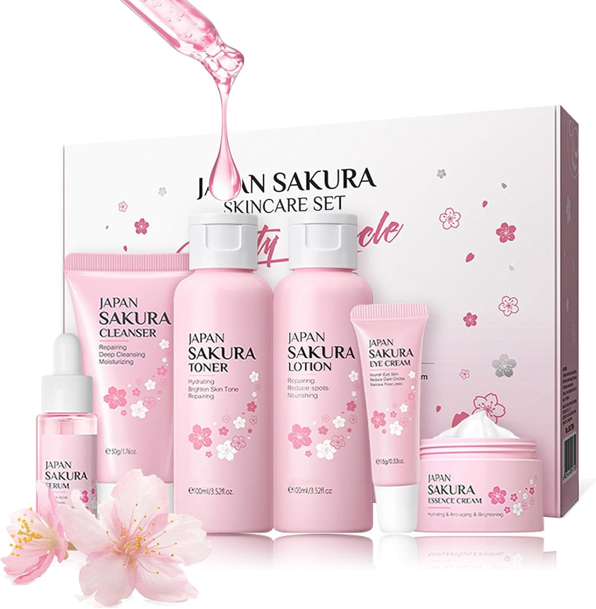 Skincare Gift Set for Teenage Girls - Skin Care Sets & Kits - Womens Gift Sets with Cleanser-Toner-Face Cream-Face Serum-Eye Cream - Gift Set for Her - Hydrating&Refreshing Skin (5PCS).