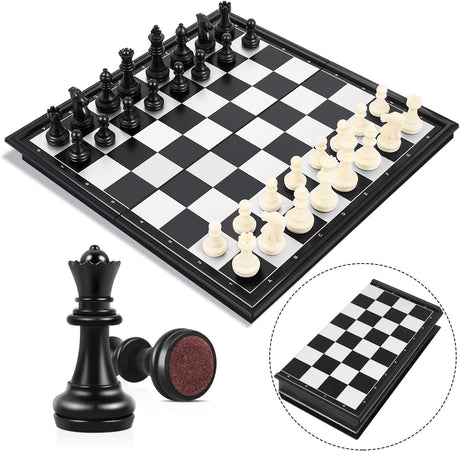 Peradix Chess Board Set Game -Travel Magnetic Chess Piece Set with Chess Folding/Portable Storage Board-Traditional Strategy Game for Kids/Children/Adults.