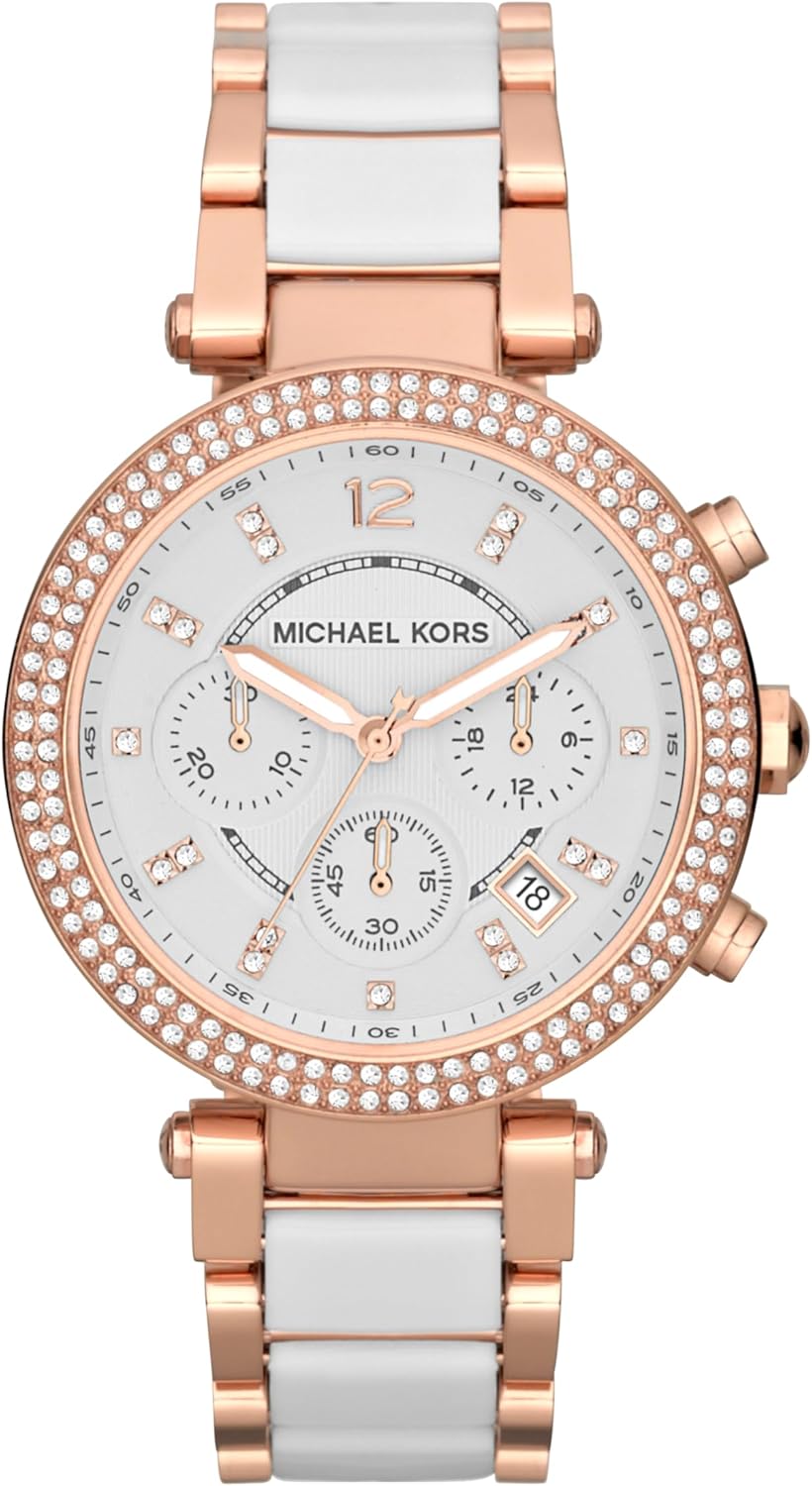 Michael Kors Parker Watch für Damen, Chronographenwerk mit Edelstahl- Oder Lederarmband.