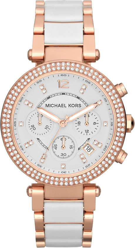 Michael Kors Parker Watch für Damen, Chronographenwerk mit Edelstahl- Oder Lederarmband.