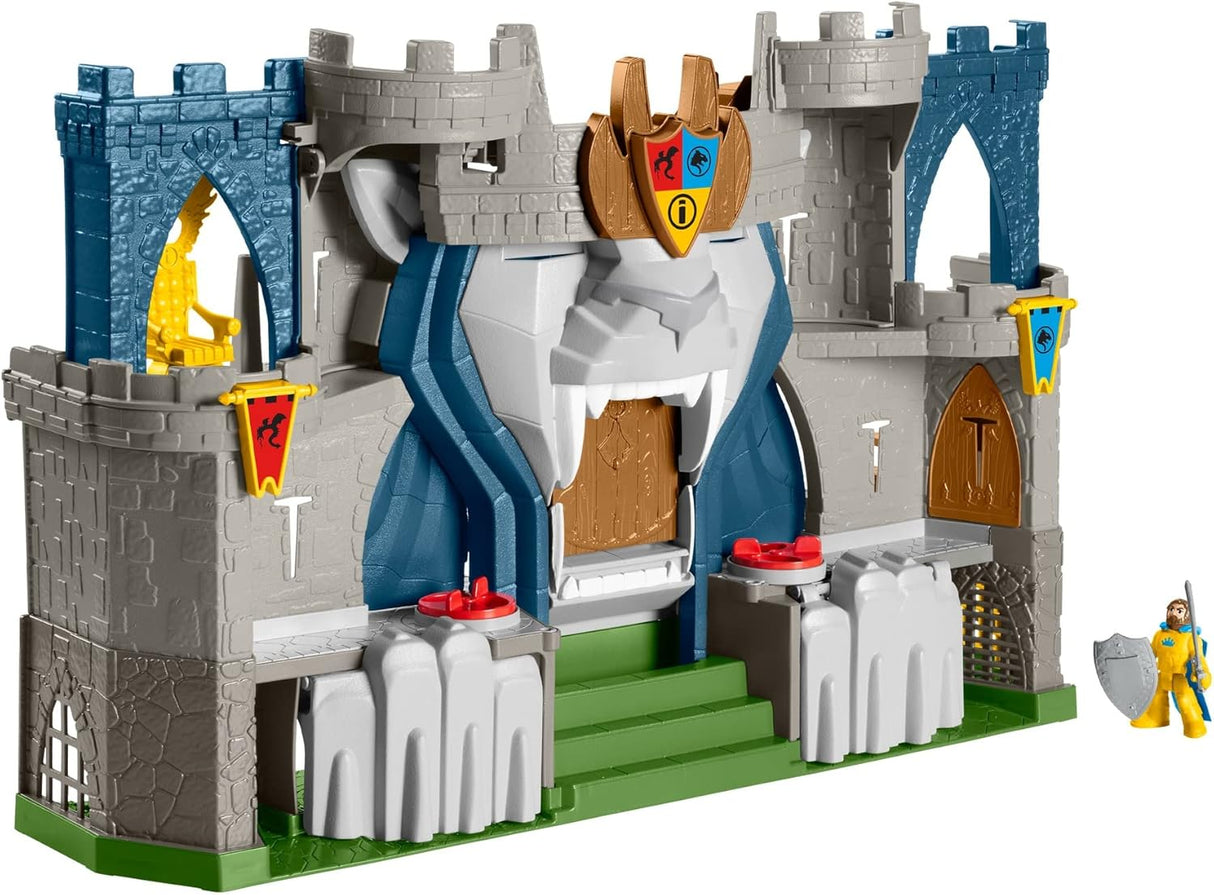 Fisher-Price Imaginext The Lion's Kingdom Castle medieval-themed playset with figures for preschool kids ages 3 to 8 years, HCG45.