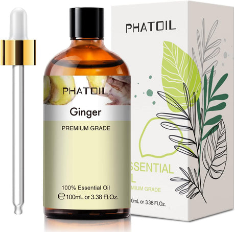 PHATOIL Peppermint Essential Oil 100ML, Pure Premium Grade Peppermint Essential Oils for Diffuser, Humidifier, Aromatherapy, Candle Making.