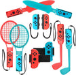 2024 Nintendo Switch Sports Accessories Bundle - HLRAO 10 in 1 Family Accessories Kit for Nintendo Switch Sports Games:Tennis Rackets,Sword Grips,Golf Clubs,Wrist Dance Bands & Leg Strap etc..