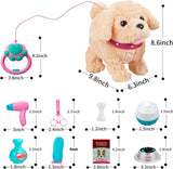 Walking Dog Toys for Kids, Interactive Electronic Pets Dog with Walking Talking Barking Repeating Singing on Lead, Realistic Robot Puppy Dog Toy Present Gifts for 2 3 4 5 Years Old Girls Boys Kids.