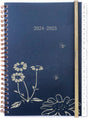 Academic Diary 2024-2025 Week to view A5, Monthly & Weekly Planner with Tabs, Pocket, Notes, UK Holiday, Mid Year Diary Planner, Appointment Book Aug’24-Jul ‘25 with Time - Multilingual.