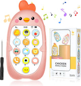 Aolso Baby Mobile Phone Toy, Kids Mobile Phone Soft and Safe Baby Toy Phone, Electronic Speaking Learning Musical Smartphone Toy Sound Toy, Baby Girl Boy Gifts (Unicorn-Pink).