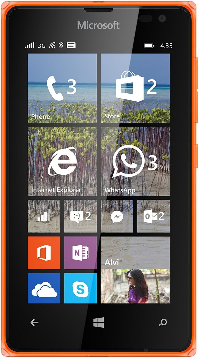 Microsoft Lumia 435 UK SIM-Free Smartphone - Orange (Windows).