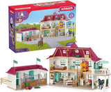 schleich HORSE CLUB — 42551 Lakeside Country House and Stable Horse Play Set, 192 Piece Detailed Doll House and Horse Toy Accessories for Girls and Boys Ages 5+.