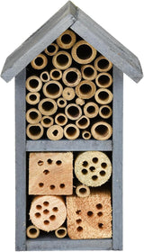 ALBERT AUSTIN Insect Hotel Wooden Insect Bug Hotel House Handcrafted Natural Wood Eco-Sustainable Weather Resistant Bees Butterflies Ladybugs Hanging Nesting Habitat Decorate Garden Gift (3 STOREY)