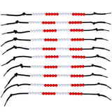 edxeducation Student Beadstrings - Set of 10 - 20 Beads per String in Two Colours - Counting Beads for Skip Counting, Classroom Maths.