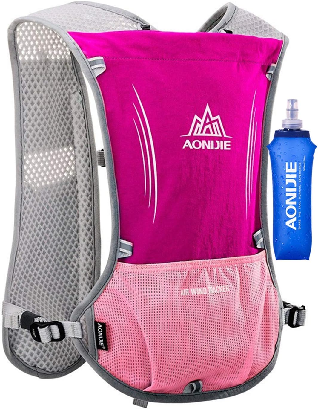 AONIJIE 5L Outdoor Sport Multifunctional Camping Backpack Cycling Running Climbing Hiking Hydration Vest Pack with 500ml Soft Flask.