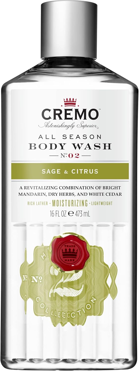 CREMO - Reserve Collection Palo Santo Body Wash For Men - Luxury Fragrance Shower Gel - 473ml.