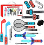 12 in 1 Switch Sports Accessories Bundle - 2024 Family Party Pack Game Accessories Set Kit for Nintendo Switch & OLED Sports Games.