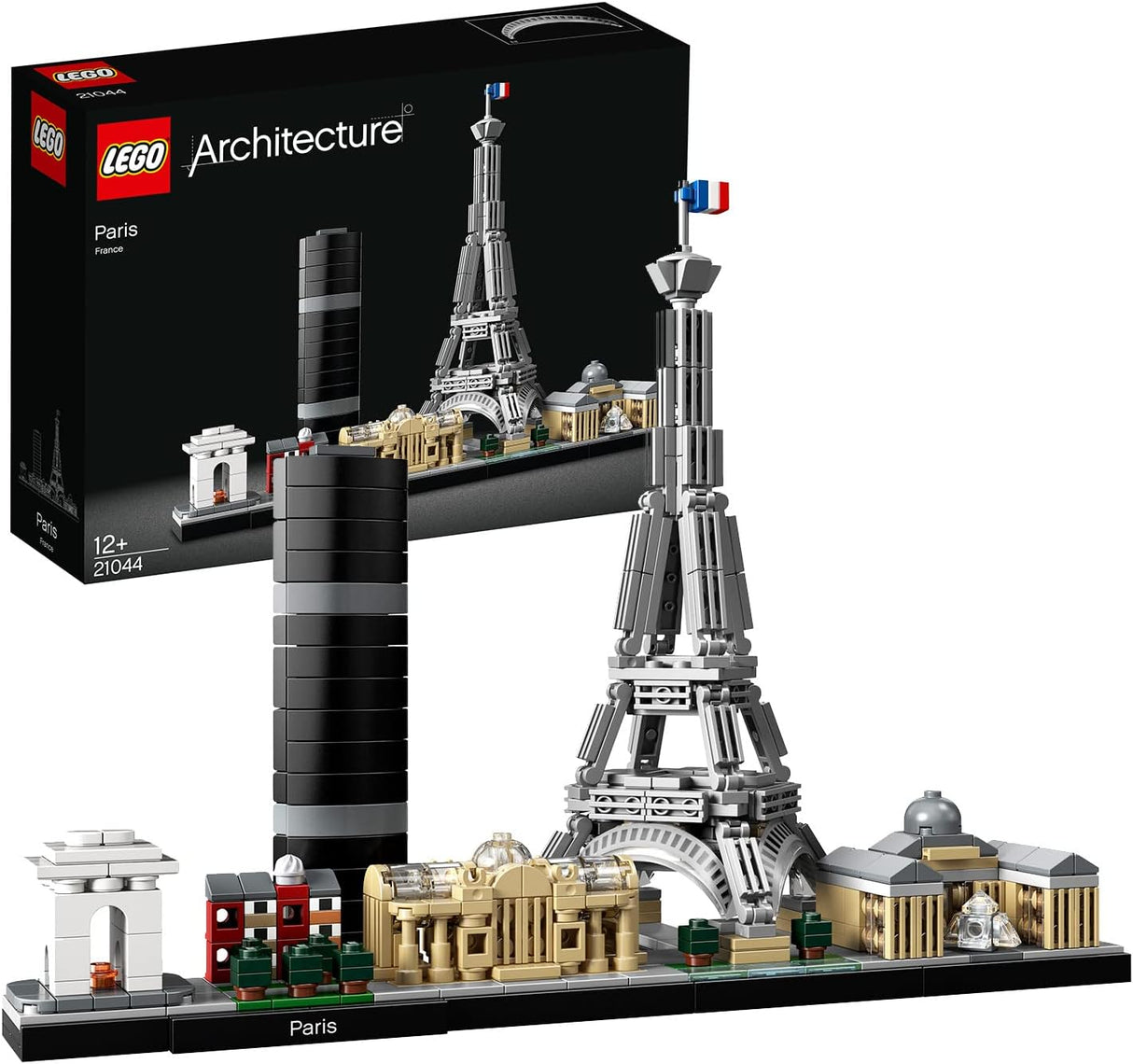 LEGO Architecture Paris Model Building Set for Adults with Eiffel Tower and The Louvre Model, Skyline Collection, Office Home Décor, Collectible Gift Idea for Women, Men, Her or Him 21044.