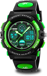 VenSten Kids Digital Watch for Boys - Girls Childrens Sports Electronic Waterproof Outdoor Watches with Stopwatch Alarm Timer LED Light Dual Time Zone.