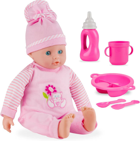 Molly Dolly Sweet Sounds - Talking Girl Baby Doll & Accessories Set - Baby Dolls For 2 - 6 Year Old Girls.