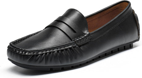 DREAM PAIRS Womens Loafers Leather Shoes Driving Work Office Nursing Comfort Slip On Shoes.