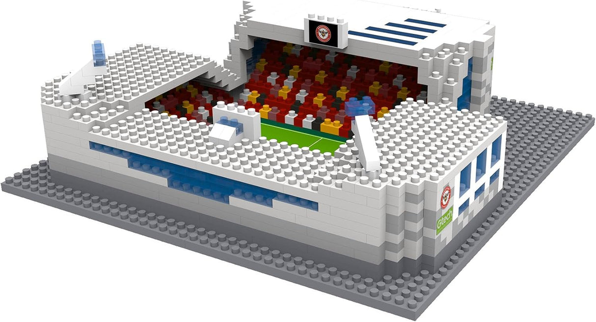 FOCO Officially Licensed Brentford FC Brentford Community Stadium 3D Bricks Mini BRXLZ Football Stadium Construction Set - Premier League Model - 1,526 Pieces - Ages 12+ - Sports Merchandise.