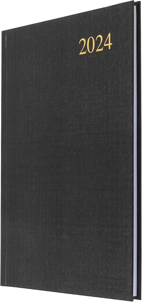 Collins Debden Collins Essential A4 Diary 2024 Daily Planner - 2024 Page A Day Diary Journal & 2024 Planner - Business Office Academic and Personal Use - A4 Size (Black).