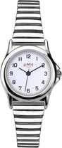 Limit Women's Silver Quartz Watch with White Dial Analogue Display and Silver Stainless Steel Bracelet.