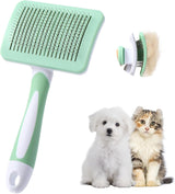 Vinabo Self-cleaning Pet Brush, Brush for Long and Short Hair, For Dogs, Cats, Effectively Eliminate Tomentosis Undercoat, Tangles, Pink.