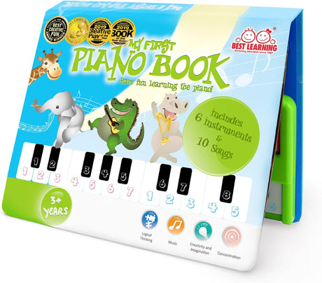 BEST LEARNING My First Piano Book - Educational Musical Toy for Toddlers Kids Ages 3-5 Years - Ideal 3, 4 Year Old Boy or Girl Birthday Gift Present.