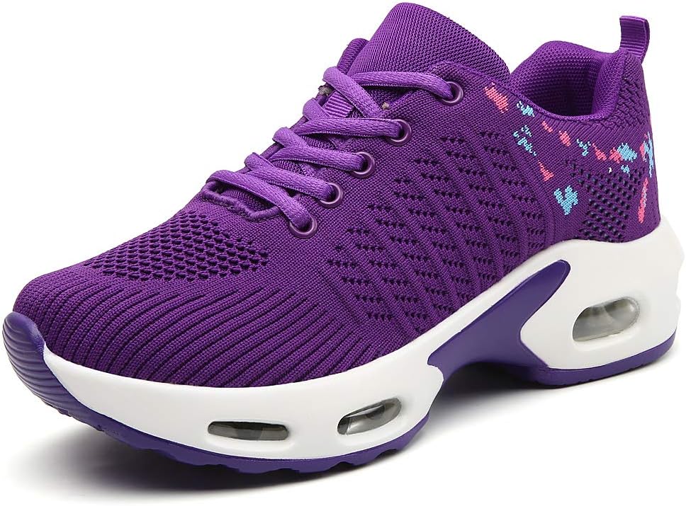 VOCNTVY Womens Trainers with Air Cushion Arch Support Running Shoes.