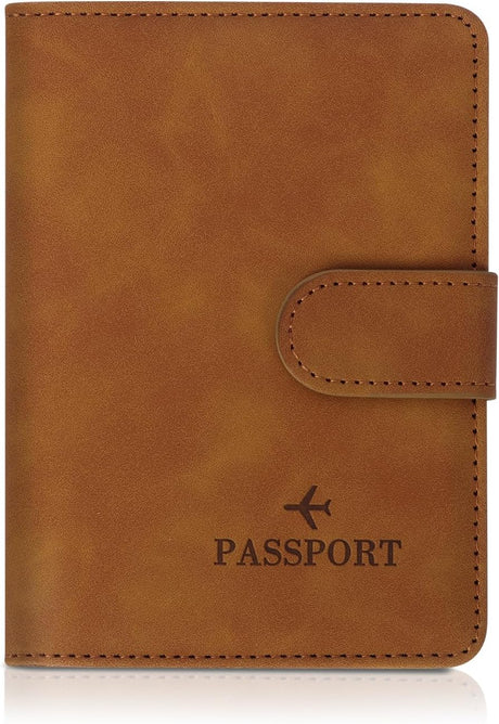 Jiusely Leather Passport Holder Passport Cover Waterproof Passport Holder Passport Case Passport Holder Travel Wallet for Men & Women Passport Protector RFID Passport Holder.