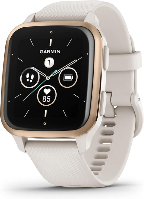 Garmin Venu Sq 2, AMOLED GPS Smartwatch, All-day Health Monitoring and Fitness Features, Music Storage, Sports Apps and More, Square Design Smartwatch with up to 11 days battery life, Black.