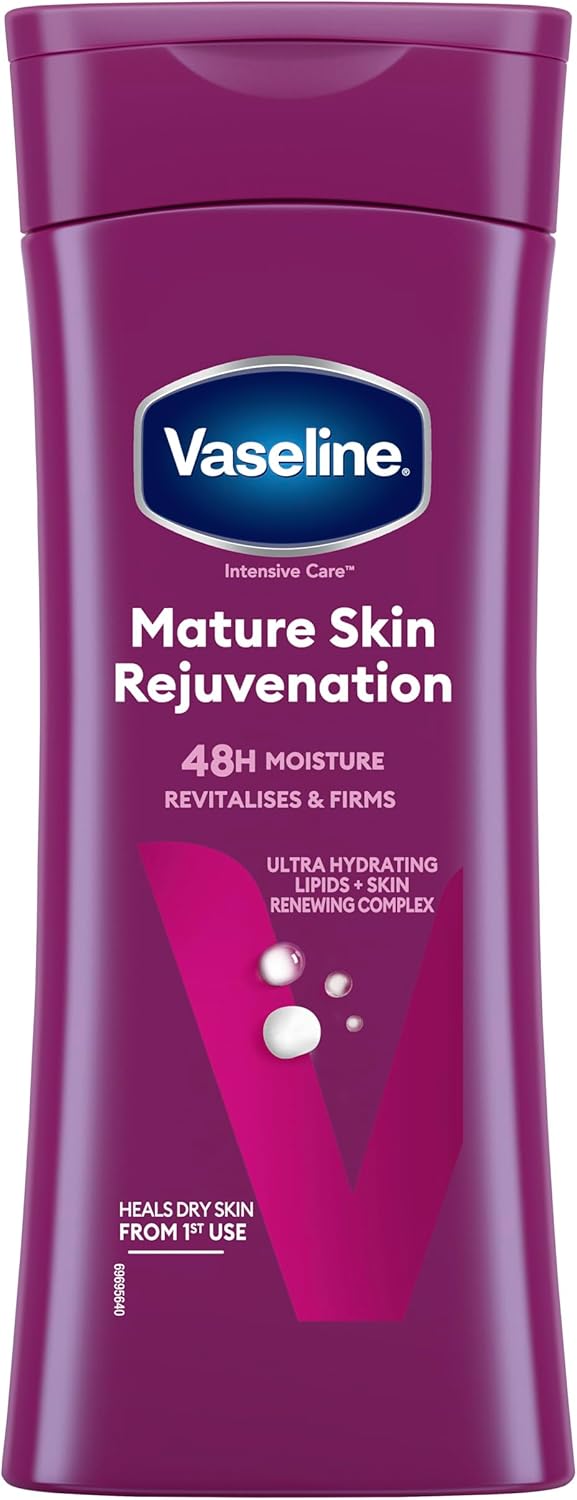 Vaseline Intensive Care Mature Skin Rejuvenation Body Lotion heals and balances skin dryness for maturing dry skin 400 ml.