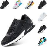 Mens Trainers Womens Running Shoes Slip On Casual Sneakers Ladies Mesh Tennis Trainers Non Slip Lightweight Gym Shoes Air Black 3.5-12 UK.