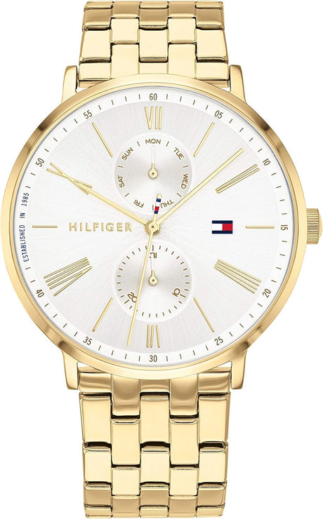 Tommy Hilfiger Analogue Multifunction Quartz Watch for Women with Leather or Stainless Steel Bracelet in Link or Mesh.