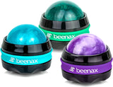 Beenax Massage Roller Ball (Set of 2), Sore and Tight Muscle Pain Relief, Manual Self Massager, Relax Shoulders, Arms, Neck, Back, Legs, Calves, Foot and Body Tension, Essential Oil or Lotion.