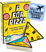 P for Pizza Board Game: Family Travel Game Great for Adults and Kids | Perfect For Holidays and Camping, Compact and Travel Friendly, Beach Game.