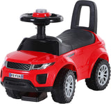 HOMCOM 3-in-1 Ride On Car Foot To Floor Slider Toddler w/Horn Steering Wheel NO POWER Manual Under Seat Storage Safe Design for 1-3 Year Old Red.