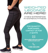 High-Waisted Weighted Workout Leggings for Women, 3 lbs of Removable Weights.