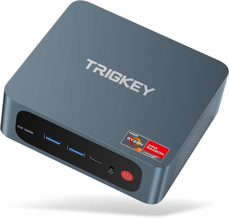 TRIGKEY Mini PC 8 Core 16 Thread Mini Computer Desktop PC Ryzen 7 5800H（Up to 4.4GHz） 32G DDR4+1TB NVME SSD Micro PC | 8Core 2000MHz HD graphics | WIFI-6 | BT 5.2 | HDMI+DP | Type-C | USB 3.2.