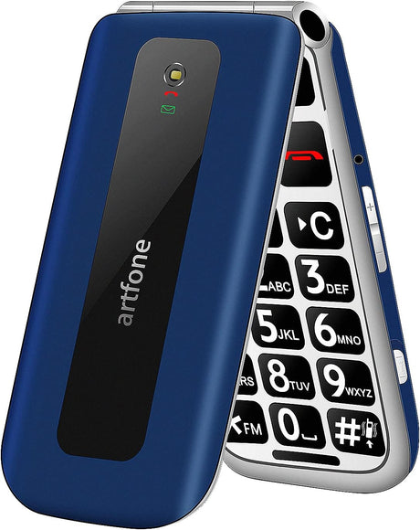 artfone Big Button Mobile Phone for Elderly, Senior Flip Phones Sim Free Unlocked Easy to Use Basic Cell Phones with 2.4" LCD Display | SOS Button | Talking Numbers | FM Radio | Torch |1200mAh Battery.