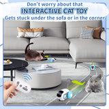 Vibbang Interactive Cat Toy with Remote Control, Turbo Tail 2.0 Cat Toy, Smart Car Electric Cat Toy, Cat Self-Happiness Toy, Electric Funny Cat Toy Remote Control Intelligent Dual Mode Rechargeable