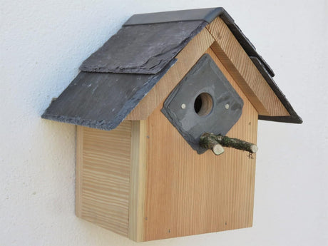 Bird House Nesting Bird Box - 25mm Hole - Blue tits.