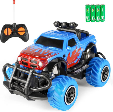 Kizeefun Remote Control Cars for Boys, RC Car Kids Toys for 3 4 5 6 7 8 9 Years Old Boys Girls, RC Turck for Kids, Boys Toys Age 3-9 Off Road Vehicle Racing Car,Blue.